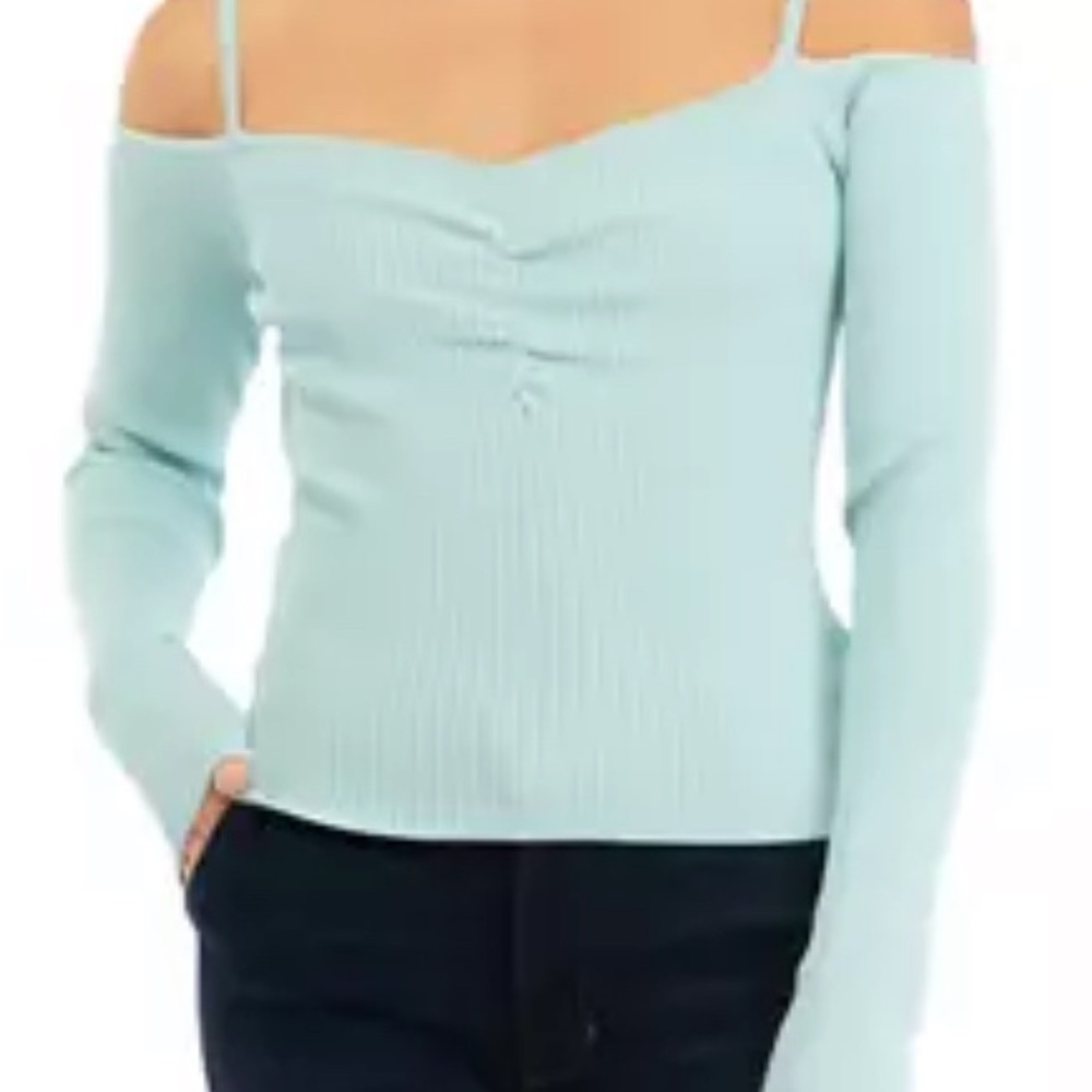 7 for all mankind off the shoulder shirt